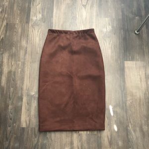 Bcbg microsuede pencil skirt XS